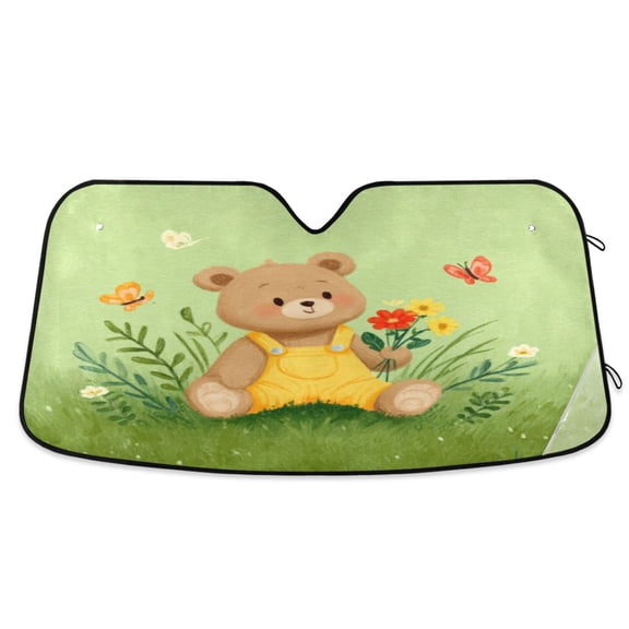 Iauyy Foldable Windshield Sun Shade for Cars, Interior Sun Protection for car UV Protection for Sedan/SUV/Truck, (S/M/L) Butterflies Are Fluttering