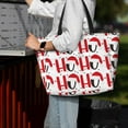 thumbnail image 5 of Lafuoo HOHOHO Christmas Pattern Large Capacity Beach Travel Bag, Zipper Pocket Handbag Shoulder Bag, Suitable for Beach, Pool, Gym-One Size, 5 of 5