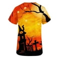 thumbnail image 3 of Dvkptbk Sarrau pour Femmes Halloween T-Shirts d'Halloween pour Femmes à Imprimé Citrouille et Araignée Hauts d'Infirmière Tenue de Travail avec Poches Mode Décontractée Col en V Manches Courtes, 3 of 3
