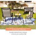 thumbnail image 4 of LOKATSE HOME 3 Pieces Patio Conversation Set with 2 Outdoor Padded Motion Chairs and Coffee Side Dining Table, 3pcs, Grey-3pcs, 4 of 13