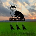 thumbnail image 2 of Handmadetneonsign Custom Metal Corgi Dog Wind Chime, Personalized Metal Corgi Dog Garden Decor, 2 of 5