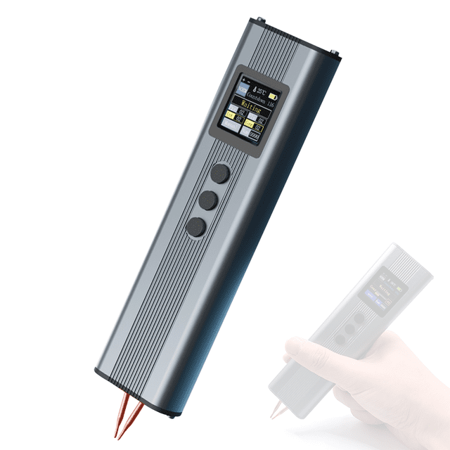 Graflsoa Portable Dual Pulse Spot Welder with 11 Power Levels, 1.33" HD Display, and 2200mAh Battery for 0.1-0.3mm Nickel Strips, Manual/Auto Mode Switch