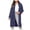 Navy, variant on Aueoeo Fall Jackets, Womens Long Coats Classic Open Front Zip Up Casual Button Up Winter Over Pea Coats Long Jackets