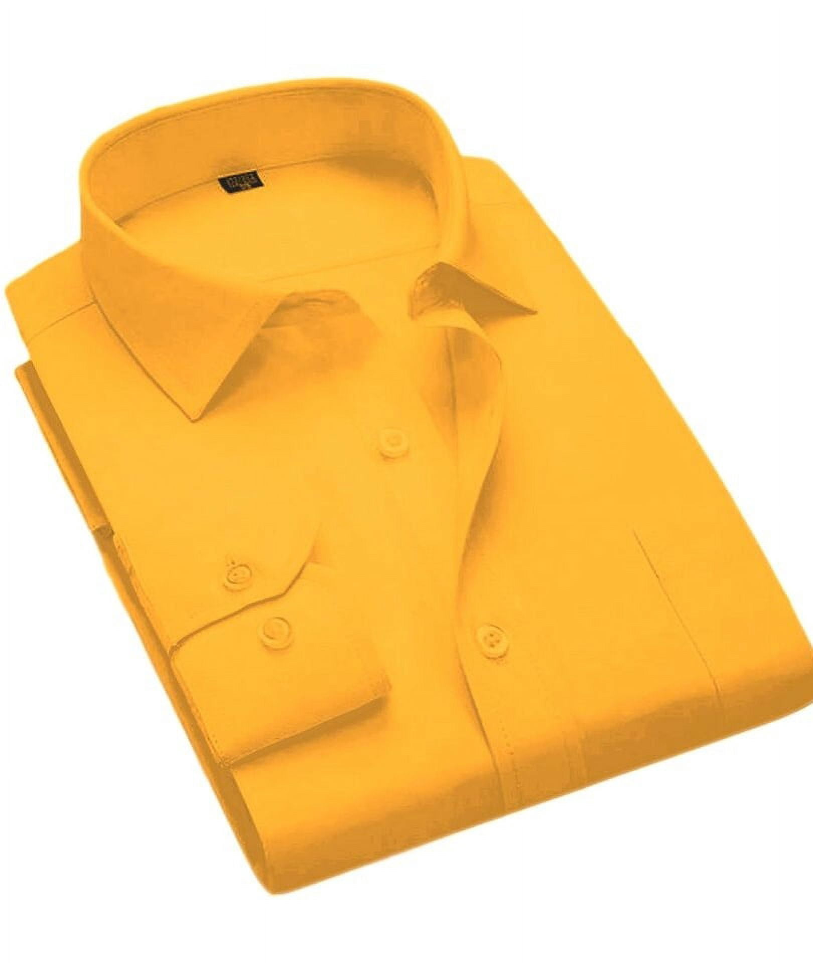 walmart long sleeve dress shirts Men's Long Sleeve Slim-Fit Solid Dress Shirts (S-3XL)