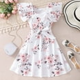 thumbnail image 2 of TAIAOJING Toddler Girls Child Fly Sleeve Floral Prints Summer Beach Sundress Party Dresses Princess Dress, 2 of 7