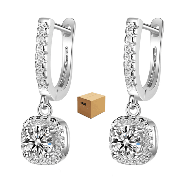 Aretes Pendientes De Plata 925 Mujer Lab.G Plateado