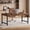 Dark Brown, variant on Finmind 55" Executive Desk with Metal Legs, Rustic Home Office Computer Desk, Writing Table, Brown