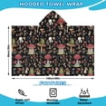 thumbnail image 2 of Red Mushroom Frog Black Pattern Hooded Bath Towel，60"x35" for Ages 3 To 12 Kids, Quick Dry Lightweight Soft Microfiber Hood Beach Towel Cover Up for Kids, 2 of 7