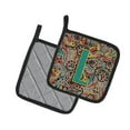 thumbnail image 2 of Letter L Retro Tribal Alphabet Initial Pair of Pot Holders, 2 of 2