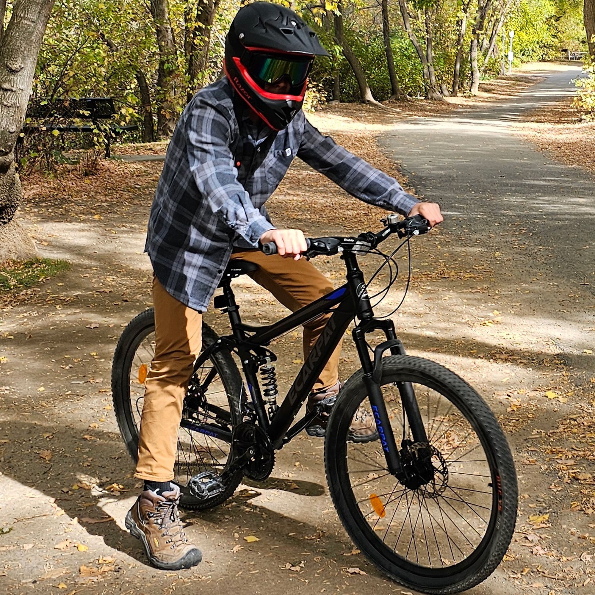 26 Inch Mountain Bike, 21-Speed Disc Brake, Front Fork Rear Shock Absorber Carbon Steel Frame Mountain Bike, Mens Womens Trail Commuter City Bicycles