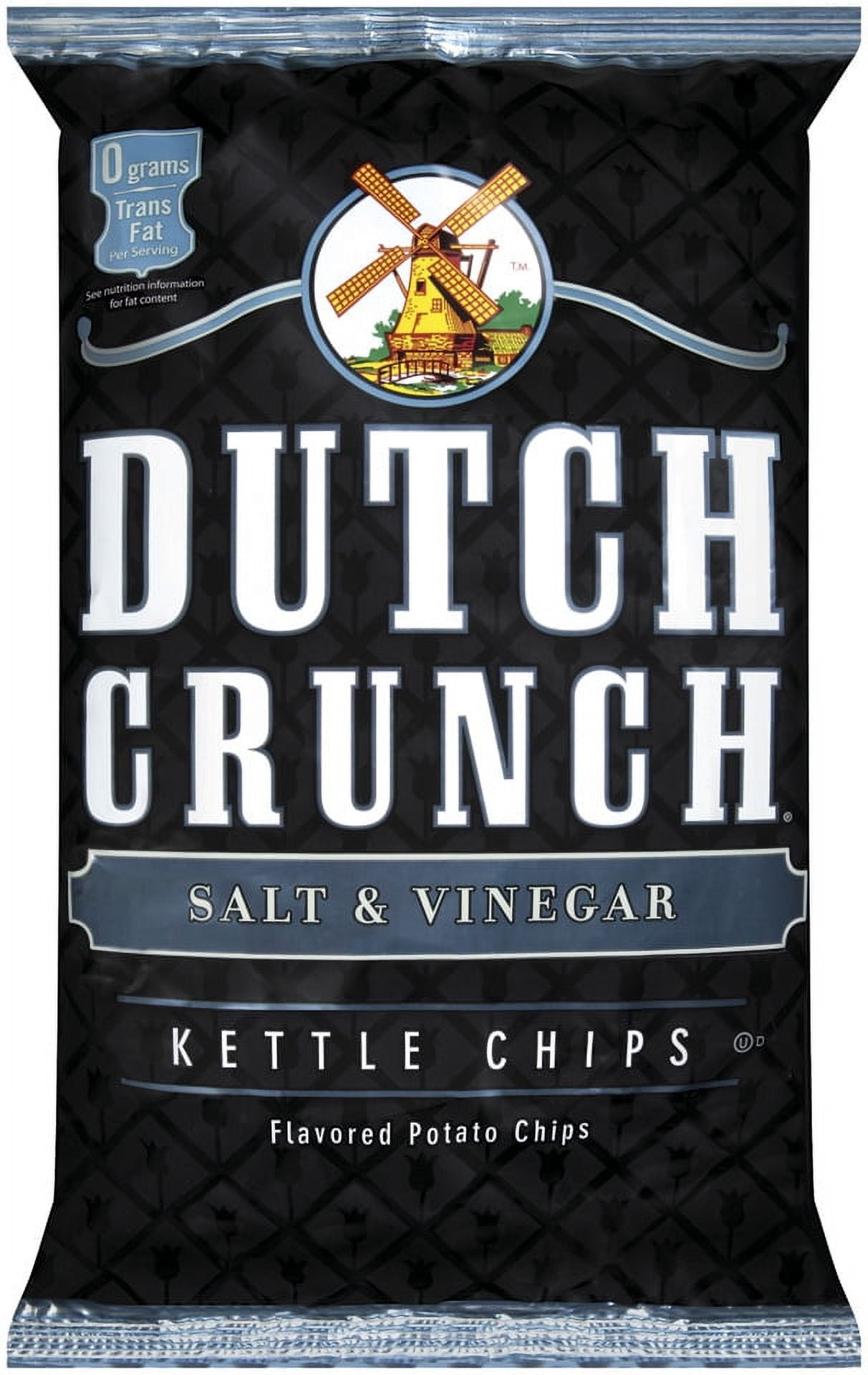 (3 pack) Dutch Crunch Salt & Vinegar Kettle Cooked Potato Chips, 9 oz.