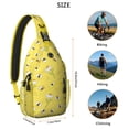 thumbnail image 5 of Bumble Bee Sling Backpack, Honeybee and Hive Print Crossbody Bag with Cute Pattern Design, Bee Lovers Travel Gift Idea, 5 of 5