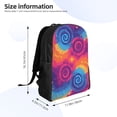 thumbnail image 2 of Single Side Full Backpack 16.1×11.8×4.5in Large Capacity Breathable Shoulder Belt Leisure Simple And Strong Bearing Capacity Palevioletred Tie-Dye Background Vibrant Colors And Swirling (2), 2 of 8
