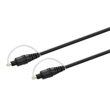 Monoprice Digital Optical Audio Cable - 6 Feet - Black | S/PDIF (Toslink) 5.0mm Ouside Diameter, Gold plated ferrule