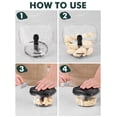 thumbnail image 6 of Manual Food Processor Vegetable Cutter, Geedel Pull Chopper with String, Food Chopper Vegetable Cutter for Veggies, Fruits, Salad, Onion, Nuts, etc, 2 Cup(500ml), Black, 6 of 9