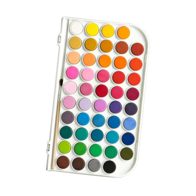 veasfak Watercolor Paint Set with Brush Professional Portable Solid Watercolor Paint for 48 Colors