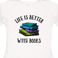 thumbnail image 4 of Inktastic Life's Better with Books Boys or Girls Long Sleeve Baby Bodysuit, 4 of 5