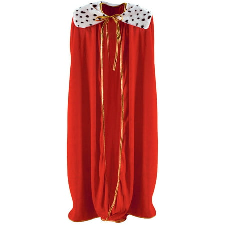 Adult Red Kings Queens Robe Royal Medieval Renaissance Costume Accessory