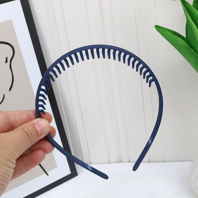 Diadema con dientes esmerilados de color Morandi simple, estilo básico, para lavar el rostro, diadema para presionar el cabello, hebilla para la cabeza, accesorios para el cabello para