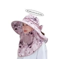 thumbnail image 3 of Lttoisl Chapeau de Soleil de Cyclisme pour Femme avec Masque Facial Respirant, Polyester Protection UV à Grand Bord Visière d'Été pour Plein Air Randonnée, Pêche, Travail au Jardin (56-58 cm), 3 of 8