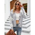 thumbnail image 2 of nine bull Cardigan Sweaters for Women,Long Sleeve Floral Open Front Sweater V Neck Outwear Cardigan (Grey L), 2 of 5