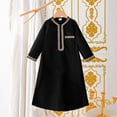 thumbnail image 4 of RTKFRFLM Boys Style Kaftan Black and Gold Patchwork Robe with Pockets Black 2-3 Years, 4 of 8