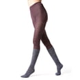 thumbnail image 6 of Legmogue Women's Scallop Mix Two Tone Cotton Blend Sweater Tights - Womens - Female (Small/Medium, Blue), 6 of 11