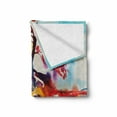 thumbnail image 2 of Fine Art Soft Flannel Fleece Blanket, Paintbrush Abstract Countryside Village with Blurry Color Effects Rural Landscape, Cozy Plush for Indoor and Outdoor Use, 70" x 90", Multicolor, by Ambesonne, 2 of 6