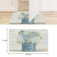 thumbnail image 6 of Retro Door Mat, 17 X 30 Inch Blue Rose Welcome Doormat Decorative Home Floor Mat, Non Slip Rubber Back and Strong Water Absorption for Outdoor Indoor Entrance Decor, 6 of 6
