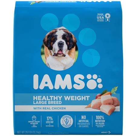 IAMS PROACTIVE HEALTH Large Breed Adult Healthy Weight Dry Dog Food Chicken, 29.1 lb.