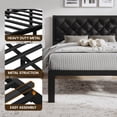 thumbnail image 2 of Lifezone Bed Frame with Headboard PU Leather Upholstered and All Metal Slats Support Platform, Twin, 2 of 7