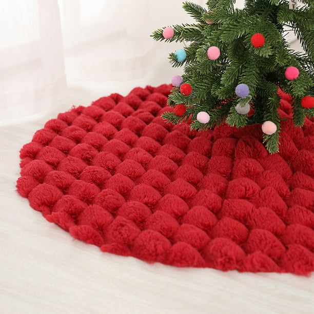 Adornos navideños, regalos navideños, falda para árbol de Navidad, alfombra con copos de nieve, tapete rojo a cuadros para el hogar, decoración navideña, delantal navideño, adornos para festivales, fa