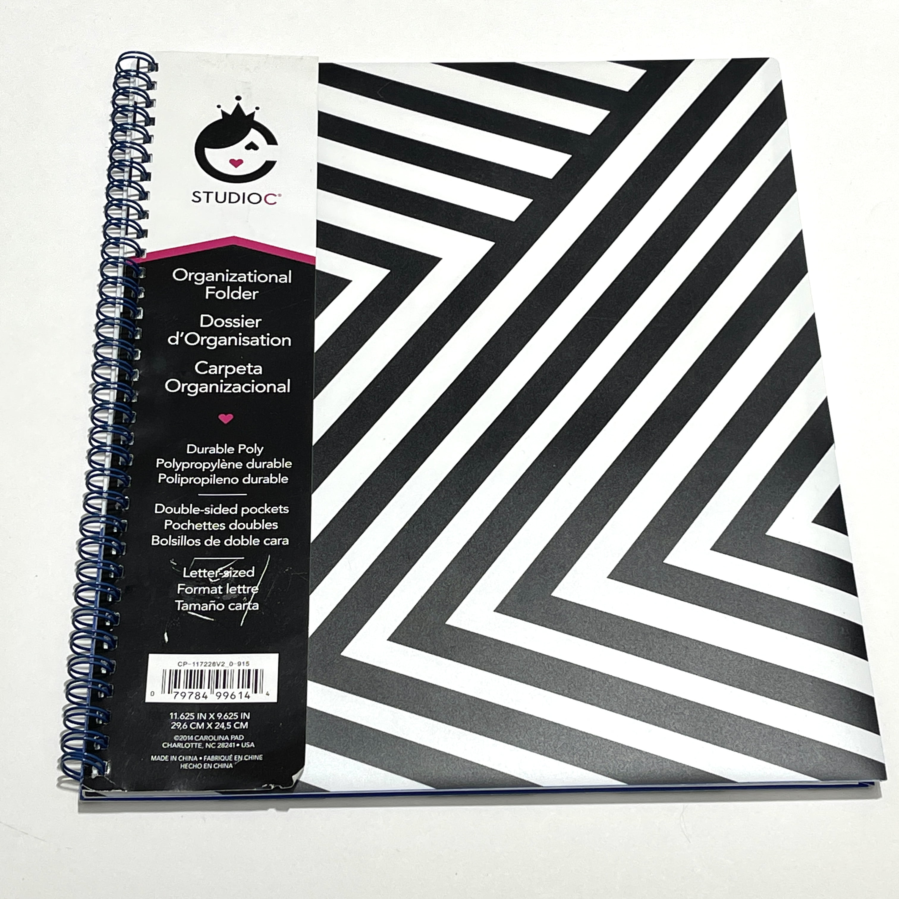 Durable Organization Poly Folder with Double-sided Pockets 11.6x9.6 Inch