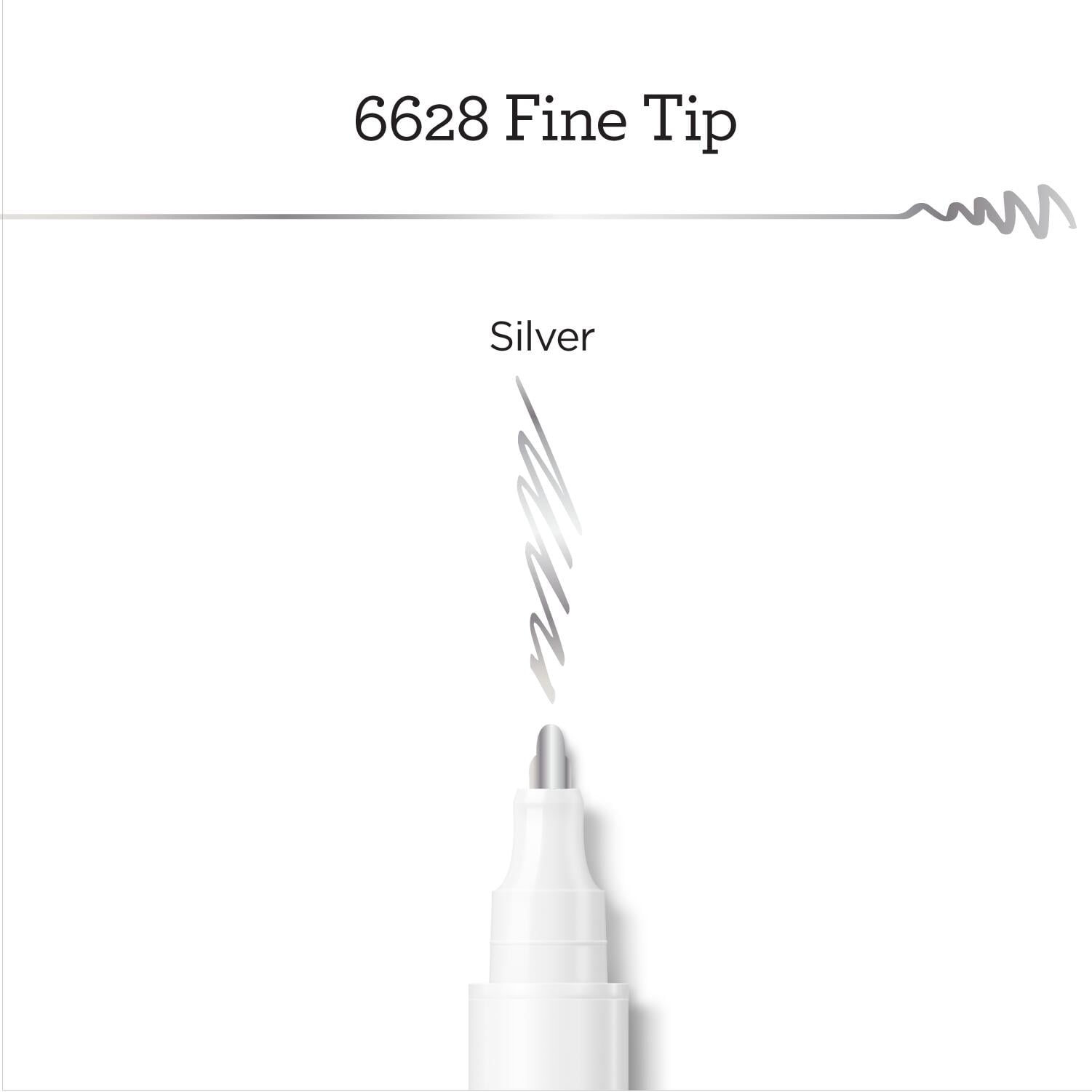 Apple Barrel Multi-Surface Fine Tip Paint Pen, Silver, 1 Piece