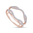 thumbnail image 2 of AFFY Infinity Wedding Ring Guard Enhancer, 0.40CT Moissanite Diamond 14K Rose Gold over Silver-7.5, 2 of 6