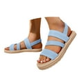 thumbnail image 3 of Wovix Strappy Espadrille Platform Wedge Sandals for Women Dressy Summer Beach Shoes with Comfortable Cushioned Insole and Ankle Strap Buckle, 3 of 9