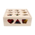 thumbnail image 1 of Lipstore Wooden Shape Sorting Box Classic Blocks Threading Toy for Children Kids Baby 21 Holes, 1 of 8