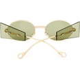 thumbnail image 2 of Gafas de sol ovaladas estilo punk retro de moda con protección lateral para hombre y mujer M, 2 of 4
