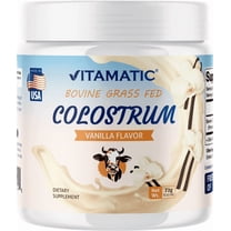Vitamatic Bovine Colostrum 30% IgG Powder Supplement for Immune Support, Gut Health, Vanilla Flavor, 72 Gram, 30 Servings