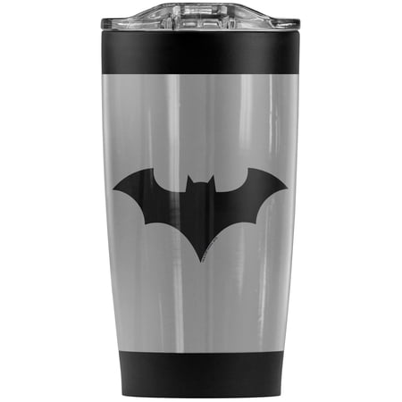 Batman 52 Title Logo Stainless Steel Tumbler 20 oz Coffee Travel Mug/Cup, Vacuum Insulated & Double Wall with Leakproof Sliding Lid | Great for Hot Drinks and Cold Beverages