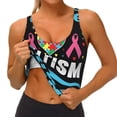 thumbnail image 3 of Naloa I Love My Autism Sports Bras for Women,Sports Bras for Women High Support with Removable Pads-Medium, 3 of 8