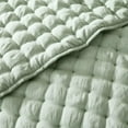 thumbnail image 5 of White King Size Quilt Bedding Sets with Pillow Shams, Lightweight Soft Bedspread Coverlet, Quilted Blanket Thin Comforter Bed Cover, All Season Summer Spring, 3 Pieces, 104x90 inches, 5 of 14