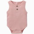 thumbnail image 6 of Baby Onesies Boy Baby Boy Romper Sleeveless Cotton Linen Bodysuit Tank Top One Piece Neutral Newborn Baby Summer Clothes Outfits, 6 of 8