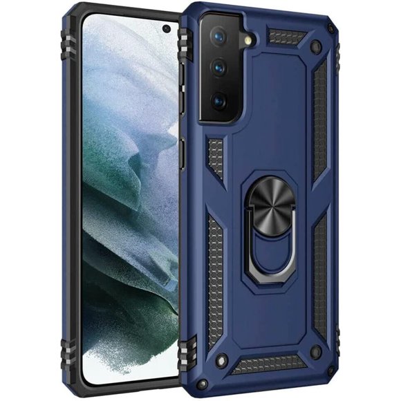 Samsung Galaxy S21 FE Magnetic Ring Rugged Shockproof Case Heavy Duty Protective Back Cover