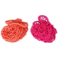 thumbnail image 3 of EeaseMX 2 gorros de red de ganchillo hechos a mano, gorro de dormir largo, protector de cabello (rosa, naranja, 1 pieza de cada color), 3 of 7