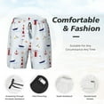thumbnail image 3 of Fotbe Nautical Lighthouse Sailboat Traje de Baño para Hombre – Shorts de Natación de Secado Rápido con Forro y Bolsillos-XX-Large, 3 of 6