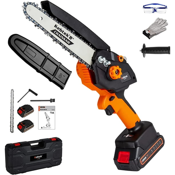 8Inch Electric Mini Chainsaw, Brushless Rechargeable Handheld Pruning Chainsaw 21V Portable