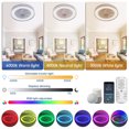 thumbnail image 6 of White 48-Inch Ceiling Fan with Dimmable LED Light & Remote, DC Motor 5 ABS Blades (14.6"H, 15.7lbs, ETL Certified), 6 of 12
