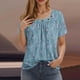 thumbnail image 2 of Camisetas de Cuello Redondo Impreso Gradiente de las Mujeres, Manga Corta Casual Top para el Uso Diario, 2 of 4