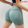 thumbnail image 1 of Pantalones cortos deportivos de yoga con realce de glúteos para mujer, de licra, sin costuras, para correr, s202412242860, 1 of 5